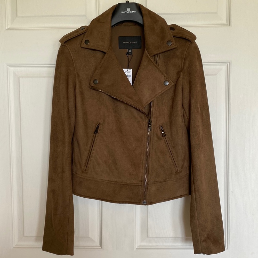 XS Banana Republic Brown Moto Jacket